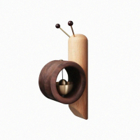 【JEN】日式蝸牛造型木製黃銅鈴噹風鈴門鈴