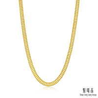 【點睛品】機織素鍊 坦克鏈黃金項鍊50cm_計價黃金
