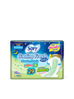 ผ้าอนามัย Cooling Fresh Natural Superslim 0.1 กลางคืน มีปีก 29 ซม. 10 ชิ้น