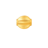 Pure 24K Yellow Gold Beads 999 Gold Pumpkin 6mm Beads DIY Loose Beads