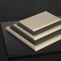 ABS Plates Plastic Sheet CNC Engeering Materials Beige Black
