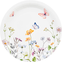 24Pcs Wildflower Paper Plates Watercolor Floral Party Dessert Plate 7" Rustic Botanical Butterflies 