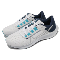 Nike 慢跑鞋 Zoom Pegasus 38 運動 男鞋 氣墊 舒適 避震 路跑 健身 球鞋 白 灰 CW7356101