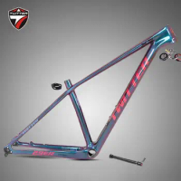Mountain Bike Carbon Frame, Discolored, LEOPARD, 27.5, 29 Quick Release, 135mm or Thru Axle, 142mm