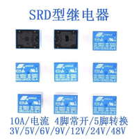 รีเลย์ Songle, ต้นฉบับ, ประเภท SRD-03V05V, 06-09V12V, 24VDC-SL-A/SL-C, 10A, 4/5 หมุด