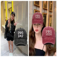 Thai Drama Gap Series Freenbecky Same hat Type Of Dog Mom Dog Dad Embroidered And Washed Old Baseball Cap Outdoor Sunshade Cap