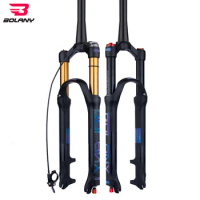 Air Fork Rebound Adjustment 26/27.5/29 Bolany Bicycle MTB Suspension Straight/Tapered RL/LO Mountain Fork For Bike Quick Release