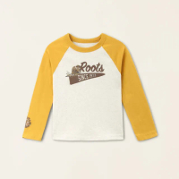 【Roots】Roots 小童-經典傳承系列 動物長袖上衣(燕麥色)