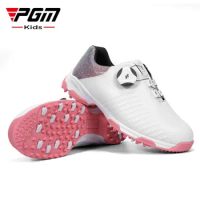 PGM Girls' Golf Shoes, Children's Golf Shoes, Waterproof Spin Buckle Laces, Sports Shoes, Children's Shoes