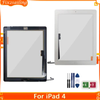 100% Tested For iPad 4 A1458 A1459 A1460 Outer LCD Touch Screen Digitizer Front Glass Panel Replacement