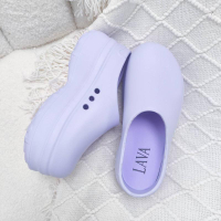 LAVA พร้อมส่งจากไทย NEW233 รองเท้าแตะหัวโตเปิดส้น พื้นสูง6cmพื้นนุ่มใส่สบาย รองเท้าแฟชั่นสำหรับผู้หญ