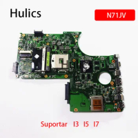 Hulics Used N71JV Para FOR ASUS N71J M/B Laptop Motherboard Mainboard Suportar I3 I5 I7 CPU