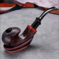 Wooden Smoking Tobacco Pipe Retro Carved Tobacco Filter Pipe Wood Tobacco Pipe Tobacco Smoking Pipe Wooden Pipe Smoking Gift