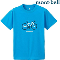 Mont-Bell Wickron 兒童排汗短T/幼童排汗衣 1114487 腳踏車 SEBL 岩藍