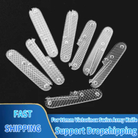 1Pair Acrylic Material Folding Knife Handle Patch DIY Grips No-slip Scales Decor Material For 91mm Victorinox Swiss Army Knife