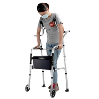 Factory Outlet High Quality Adult Standing Stand Adjustable Height Walker Walker with Wheels