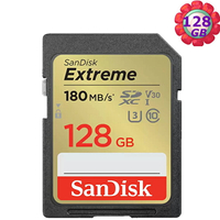 SanDisk 128GB 128G SD【180MB/s Extreme】SDXC SDSDXVA-128G 4K U3 A2 V30 相機記憶卡【序號MOM100 現折$100】