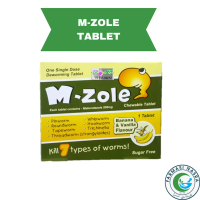 M-zole D-worms Tablet 1's (Rasa Pisang & Vanilla) | Ubat Cacing Untuk Kanak2 Dewasa