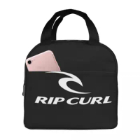 Rip Curl Logo Lunch Bags Insulated Bento Box Waterproof Lunch Tote Resuable Picnic Bags Cooler Thermal Bag for Woman Children