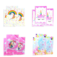 Unicorn Rainbow Flower Gift Bag Mermaid Sea Horse Fish Castle Escape Candy Bag Birthday Party Decoration Baby Shower Decor