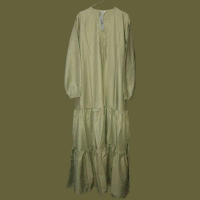 maxi dress atau ruffle maxi dress wanita