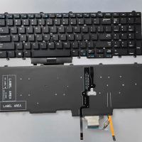 Russian US AR Keyboard For Dell Latitude E5550 E5570 E5580 E5590 E5591 P53F Precision M3510 3520 7510 7710 7720 7520 Backlight