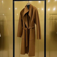 100% Pure Cashmere Coat for Women High Quality Double Layer Cashmere Max Coat Women's Brand Woolen Mara Coat Women Winter Jacket