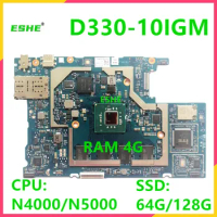 For Lenovo Ideapad D330-10IGM D335-10IGM Laptop Motherboard 81H3 HSB JMV-6 E89382 With CPU N4000/N5000 SSD 64G/128G RAM 4G/8G