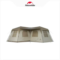 Naturehike 2023 New Outdoor Village Suite Ridge Quick Opening Tent Outdoor Camping Large Space Three Bedroom Two Hall Tent
