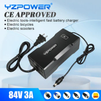 YZPOWER 84V 3A Lithium Battery charger 72V charger Electric bicycle scooter universal lithium battery pack power adapter