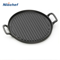 Round Thicken Cast Iron Frying Pan Non-Stick Pots Household Skillet Kitchen Accessories Gas Induction Cooker Universal Cookware