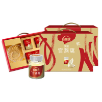 【白蘭氏】頂級官燕窩禮盒+晶鑽碗70g*5入*2盒 共10入(銷售No.1 養顏美容 滋補聖品 母親節禮盒送禮)