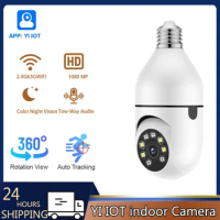 YI IOT WiFi 360° Rotating 1080P Bulb Camera Motion Detection Two Way Audio CCTV IP Home Security Camera Pet Baby Monitor