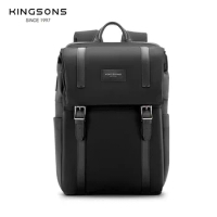 Kingsons Backpack Laptop Bag 15.6 Inch Notebook Man Lady Business Office Worker Computer Case USB Charging DropShip