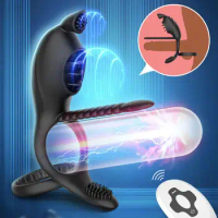 wholesale silicone male masturbator prostate massage vibrator anal plug delay ejaculation massager stimulator