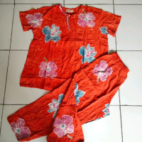 batik sunan ORi motip serat kayu lengan pendek celana panjang ukuran xl