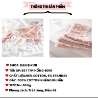 Quần Lót nữ dễ thương gân tăm tim hồng paster thoáng mát không tạo hằn mã 8019