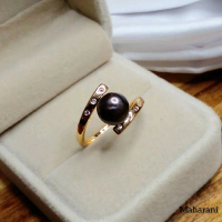 COD Cincin mutiara Hitam asli