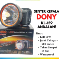 DONY Senter Kepala LED KL 159 Andalan 10 Watt Super Terang Original