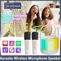 Y6S 1-2 Wireless Dual Microphone Karaoke Machine KTV DSP System Bluetooth 5.3 PA Speaker 3D Stereo Surround Singing Machine