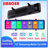12 Inch4K 3840*2160P Dash Cam Dual Lens Car DVR Camera WIFI GPS Sony IMX 415 Dashcam Front and Rear Night Vision Video Recorde