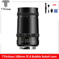 TTArtisan 100mm f2.8 Full Frame Bubble Bokeh Lens For M42 Mount Adapt To Sony E Canon R Nikon Z Fuji X GFX Leica M L Camera Len