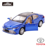 【KIDMATE】1:34聲光合金車  Toyota Camry藍(正版授權 迴力車模型玩具車)