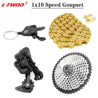 4 Groupset LTWOO A7 1x10 Speed Bike Shift Lever Rear Derailleur Cassette 10V 36/42/46/50T Flywheel VG Gold Chain for SHIMANO HG