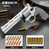 2024 Hot ZP5 357 Revolver Launcher Continuous Firing Pistol Soft Dart Bullet Toy Gun CS Outdoor Weapon for Kids Adult Gift