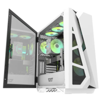 【darkFlash】大飛 DLZ31 旗艦款 ATX電腦機殼-白色(含4顆14公分ARGB風扇)