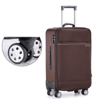 20"22"24"26"28" Travel Canvas Soft Elegant Multifunctional Suitcase On Wheels Oxford Cloth Trolley Rolling Luggage Free Shipping