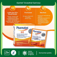 Pharmaton GO (Per Strip) - Suplemen Kesehatan dengan Ginseng Vitamin B Complex Amino Acid untuk Meni