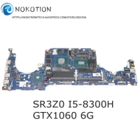 NOKOTION DDK51 DDK52 DDK53 LA-E994P CN-0KPG8D 0KPG8D For DELL VOSTRO G7 7588 laptop motherboard SR3Z0 I5-8300H CPU GTX1060 6G