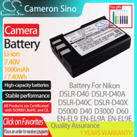 CameronSino Battery for NIKON DSLR-D40 DSLR-D40A DSLR-D40C DSLR-D40X D5000 D40 D3000 fits NIKON EN-EL9 Digital camera Batteries